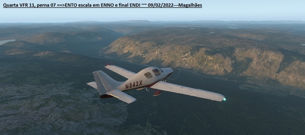 Quarta VFR 11, perna 07 ==>ENTO escala em ENNO e final ENDI ~~ 09/02/2022 A510