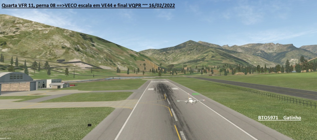 Quarta VFR 11, perna 08 ==>VECO escala em VE44 e final VQPR ~~ 16/02/2022 Z147