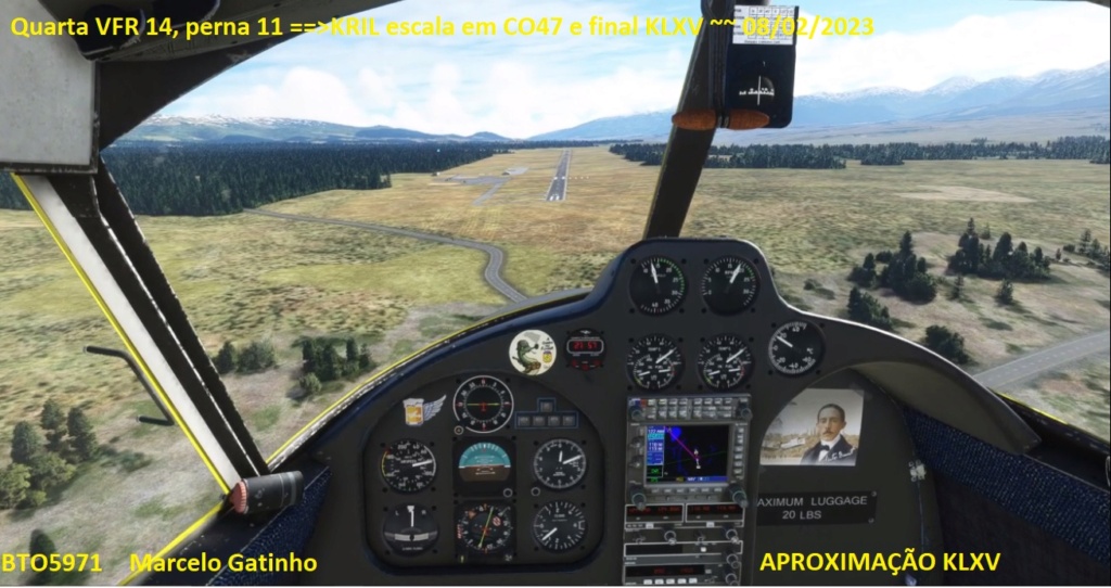 Quarta VFR 14, perna 11 ==>KRIL escala em CO47 e final KLXV ~~ 08/02/2023 Z182