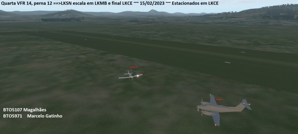 Quarta VFR 14, perna 12 ==>LKSN escala em LKMB e final LKCE ~~ 15/02/2023 Z184