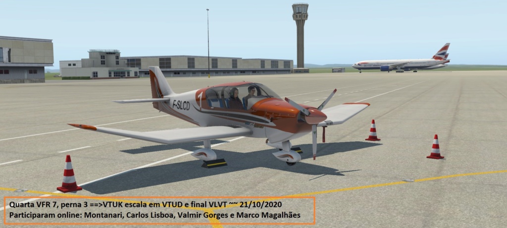 Quarta VFR 7, perna 3 ==>VTUK escala em VTUD e final VLVT ~~ 21/10/2020 Z216