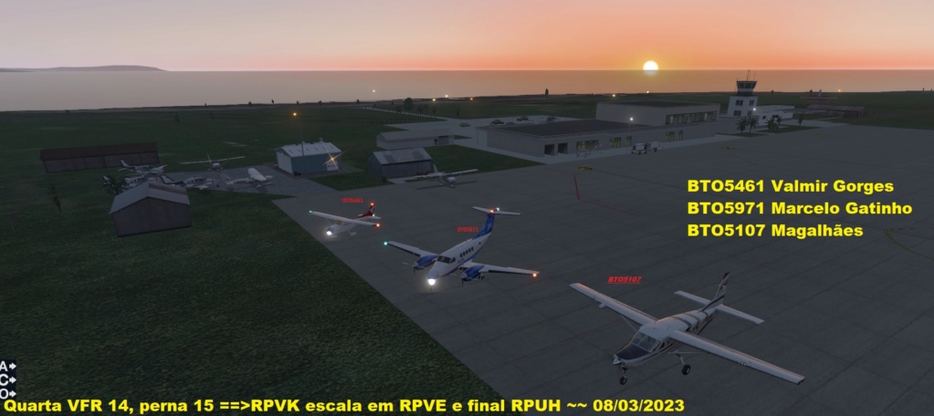 Quarta VFR 14, perna 15 ==>RPVK escala em RPVE e final RPUH ~~ 08/03/2023 Z541