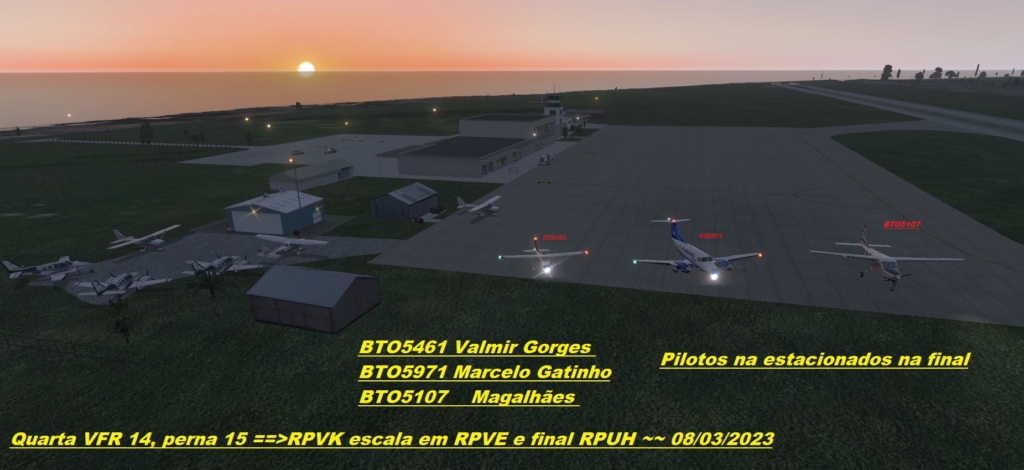 Quarta VFR 14, perna 15 ==>RPVK escala em RPVE e final RPUH ~~ 08/03/2023 Z635