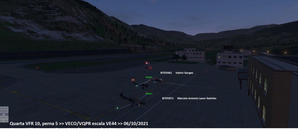 Quarta VFR 10, perna 5 >> VECO/VQPR escala VE44 >> 06/10/2021 Z711
