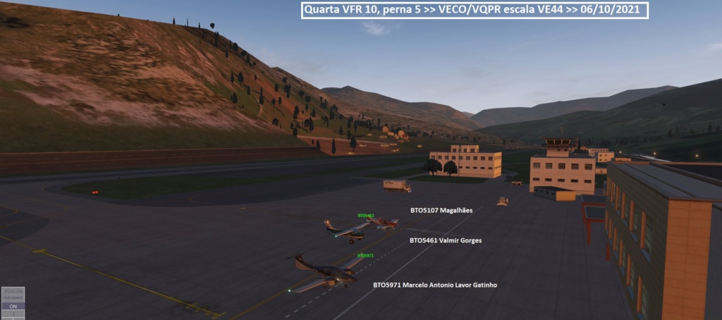 Quarta VFR 10, perna 5 >> VECO/VQPR escala VE44 >> 06/10/2021 Z811