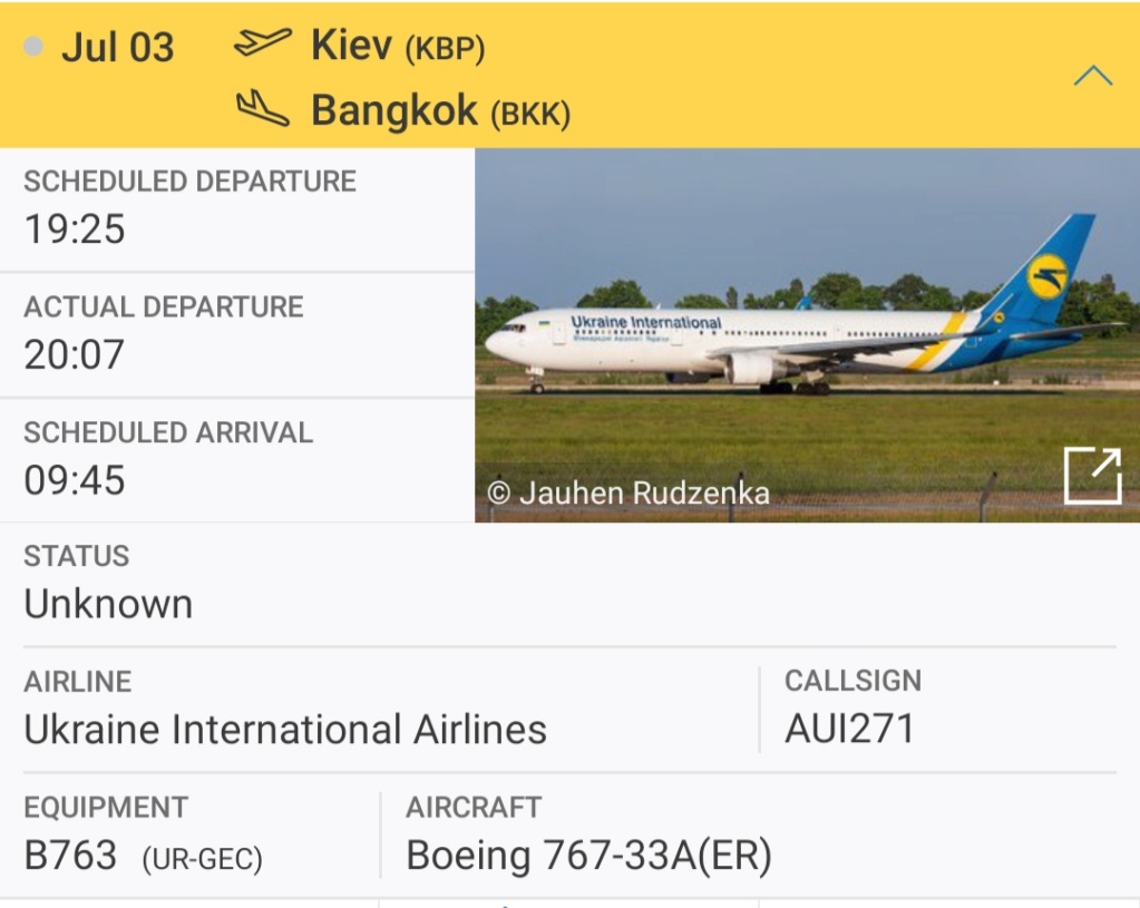 Boeing 767-300 ER UIA di circa 30 anni da Kiev a Bangkok Screen28