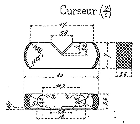 Hausse mousqueton d'artillerie Mle 74 GRAS Curseu10