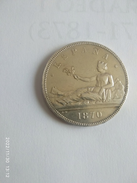 5 pesetas 1870 Fecha10