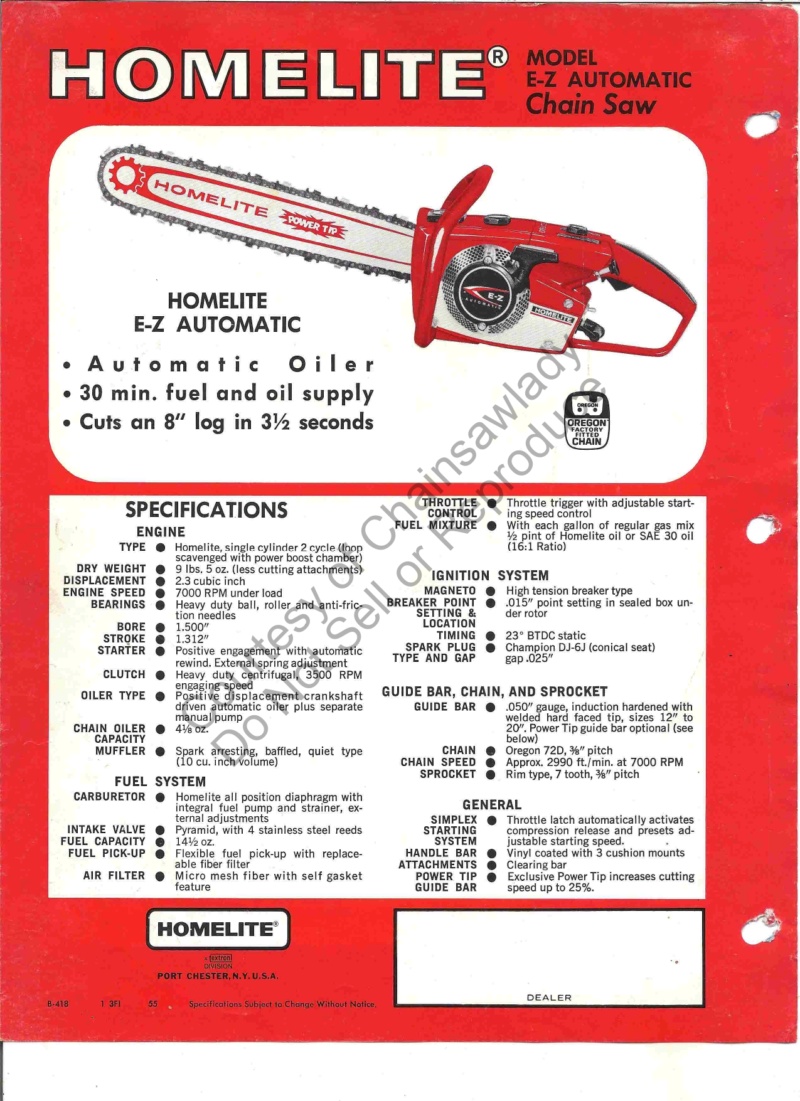 Homelite XL-Mini Automatic---Scheda Tecnica Homeli18