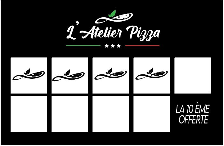 Cartes, Menus et Adhésifs de L'Atelier Pizza Carte_11