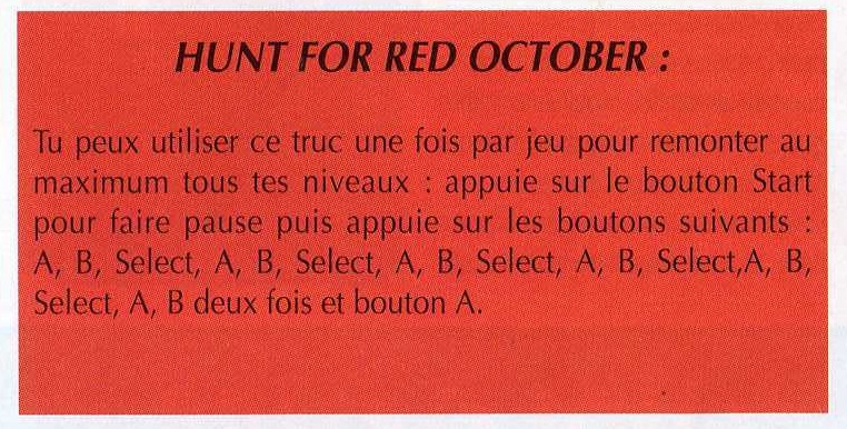 THE HUNT FOR RED OCTOBER Astuce18