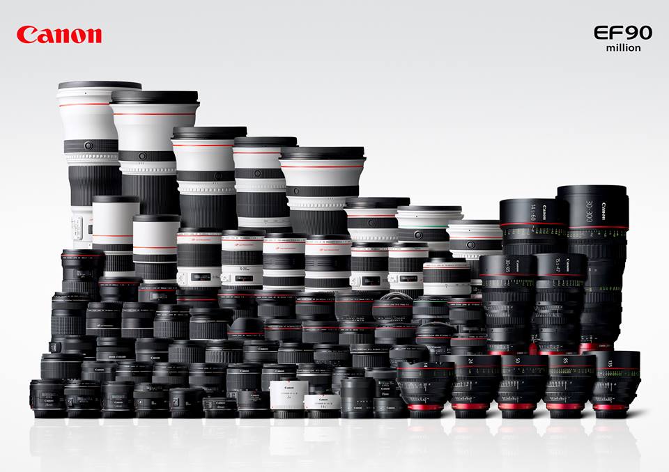 90 millions d'objectifs EF produits chez Canon