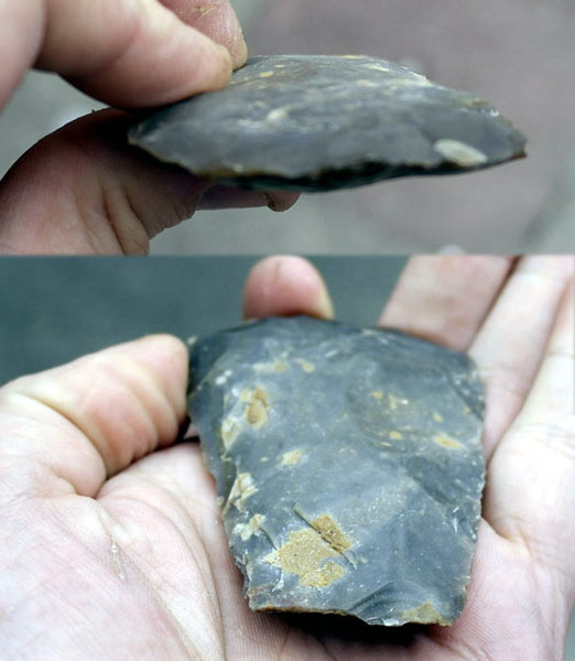 making a ground stone axe. _sam1811