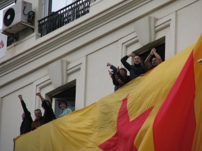 14-10-08.- Respecte dels fets ocorreguts el passat 9 d'octubre Unio Valencian i els Jovens Nacionalistes dUV afirmen 9-terr11