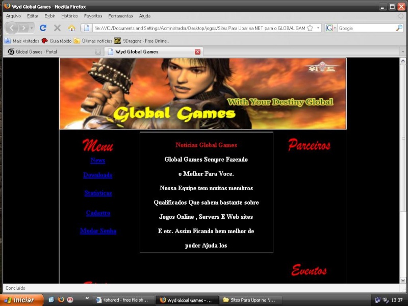 Web Site Global Games3 Download Imagem10