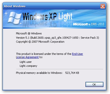 سيدة نسخ الـ XP على الإطلاق Windows XP Light SP3 الامكانيات المذهله التى اثارت الجميع بحجم 700 ميجا على اكثر من سيرفر Winver10