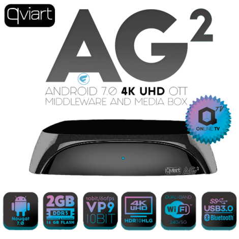 Receptor Qviart AG2 Premium UHD 4K Android 7.0 – Preto (YouTube 4K) Qviart14