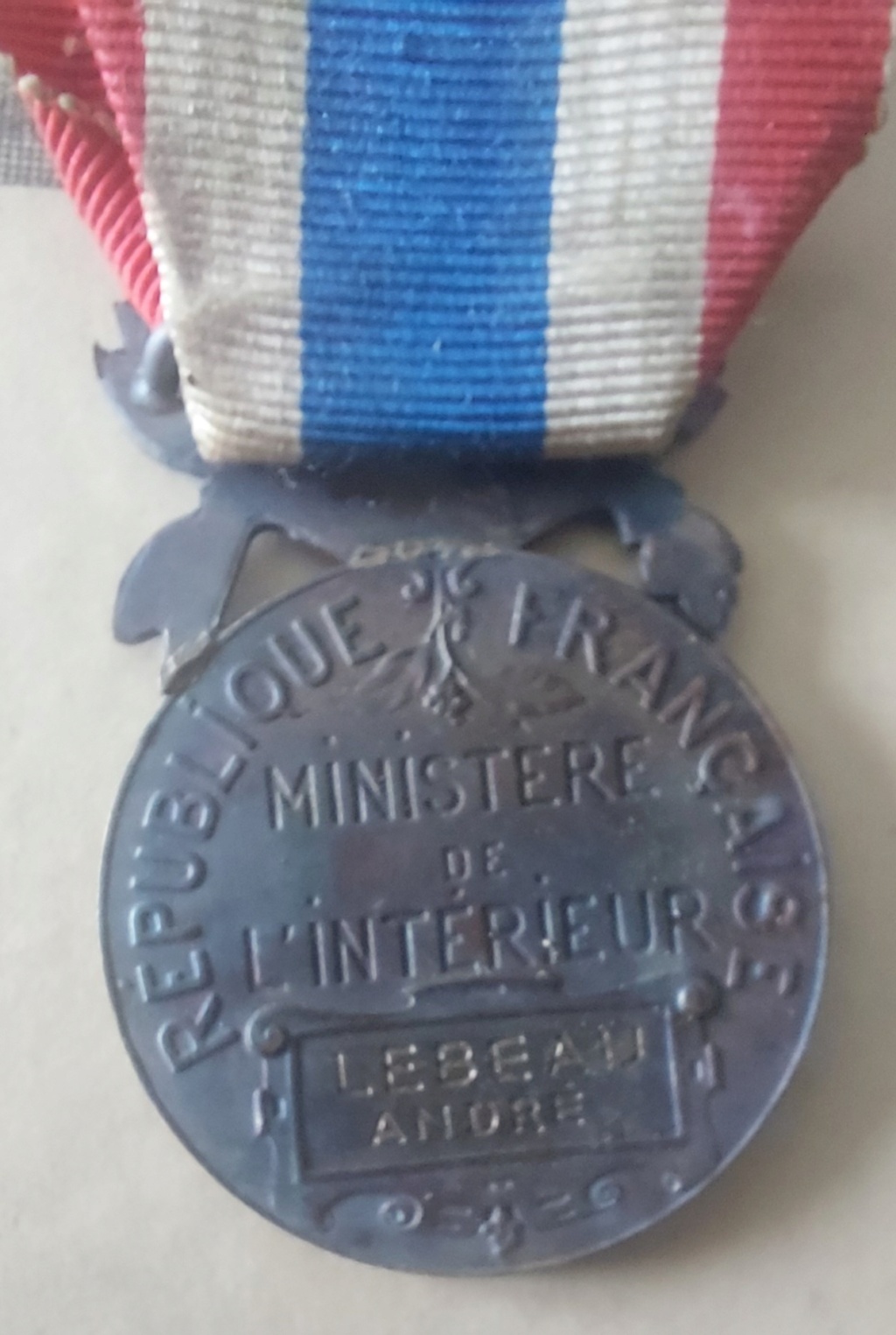 Diplome du policier municipale Lebeau André 20240622