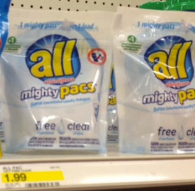  $1/1 All Laundry Detergent Coupon = $.99 at Target + More All10