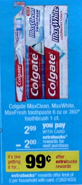 FREE 2 Colgate MaxFresh Toothpastes at CVS starting 6/23 Screen37