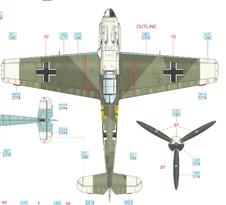 BF 109E-3 Karl Wolff 3./JG52 France 1940- Eduard 1/32 - Page 2 Rlm7110