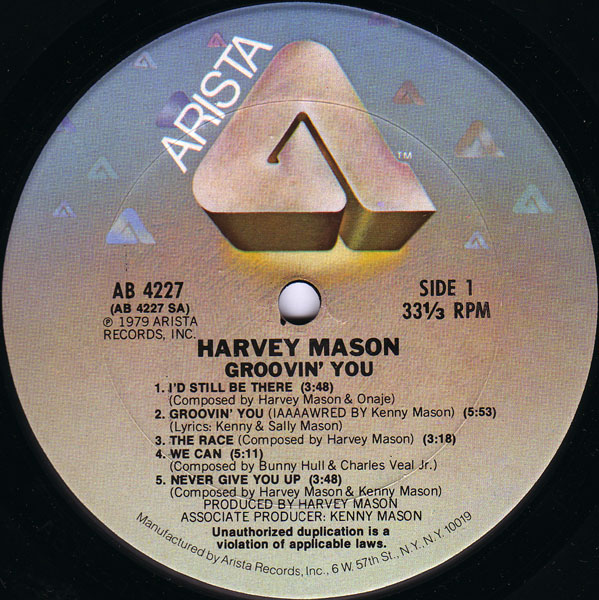 HARVEY MASON LP 1979 GROOVIN' YOU arista Harvey12