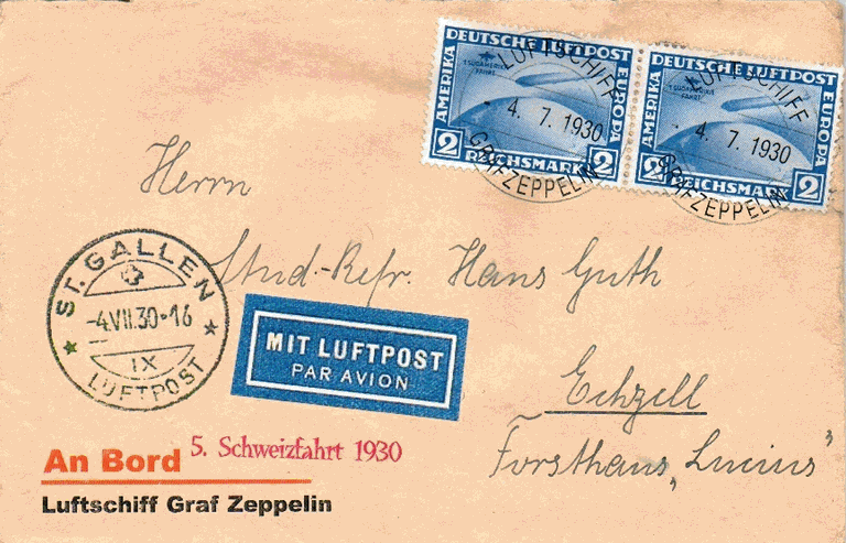 Gefälschter Zeppelinbrief Falsch10