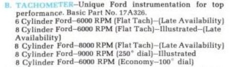 (124) Accessoire: Tachymètres pour Mustang 1968 68for104