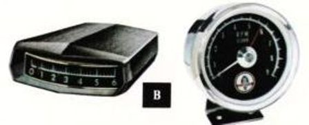 (124) Accessoire: Tachymètres pour Mustang 1968 68for105