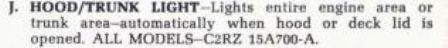 (91) Accessoire: Lumière pour capot ou coffre arrière pour Mustang 1968 68ford40