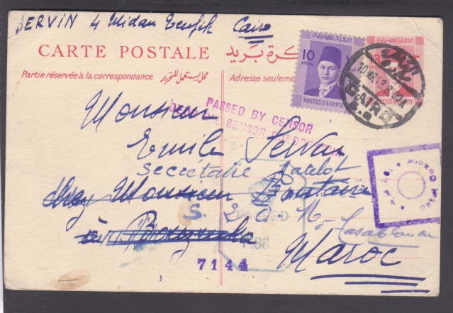 Route postale directe Egypte-Maroc déviée en novembre 1942/ mars 1943. _10_10