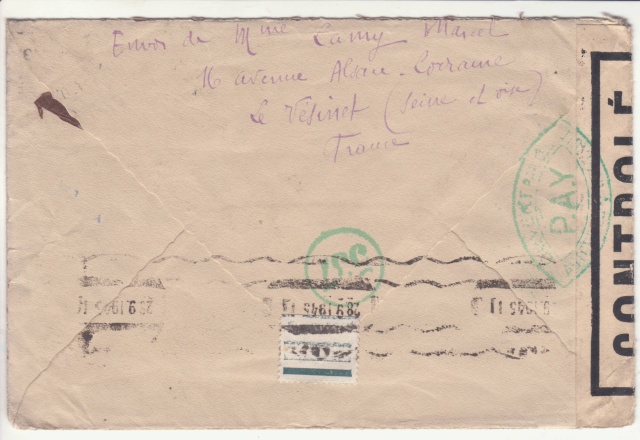 Lettre de Paris via Canada pour la Bulgarie. _5_00010