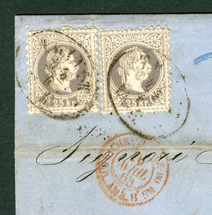 stempel - Freimarken-Ausgabe 1867 : Kopfbildnis Kaiser Franz Joseph I - Seite 2 Auslan15