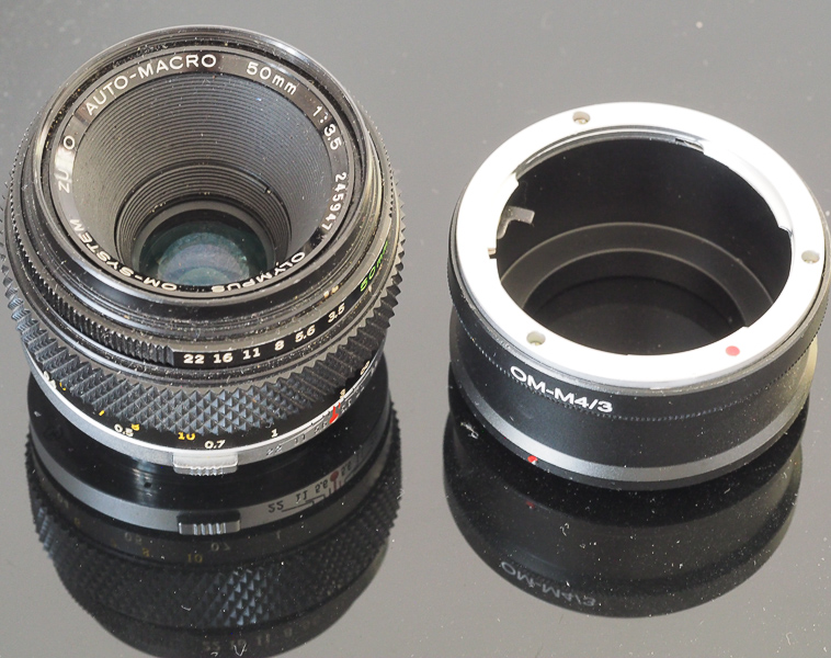 [Vendu] Olympus Zuiko macro 50mm 3.5 monture OM + bague m4/3 ou Fuji P9290019