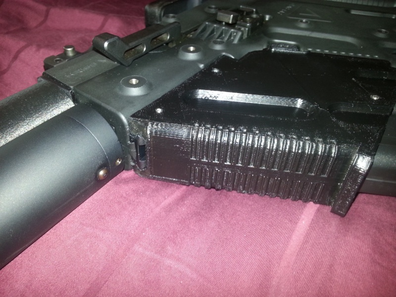 Prototype: Dual Mag Holder Grip - Cadet II Flashlight Adapter & Cable Hold Down Dualma12