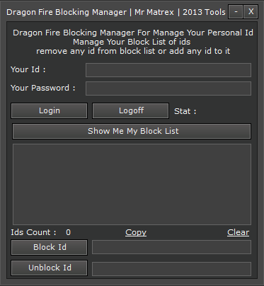 Dragon Fire Blocking Manager | Block List On Your id Dragon13