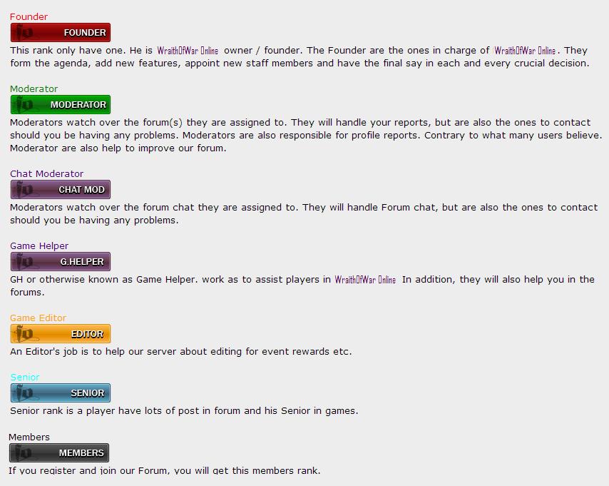 WraithOfWar Online Rank Overview Host210