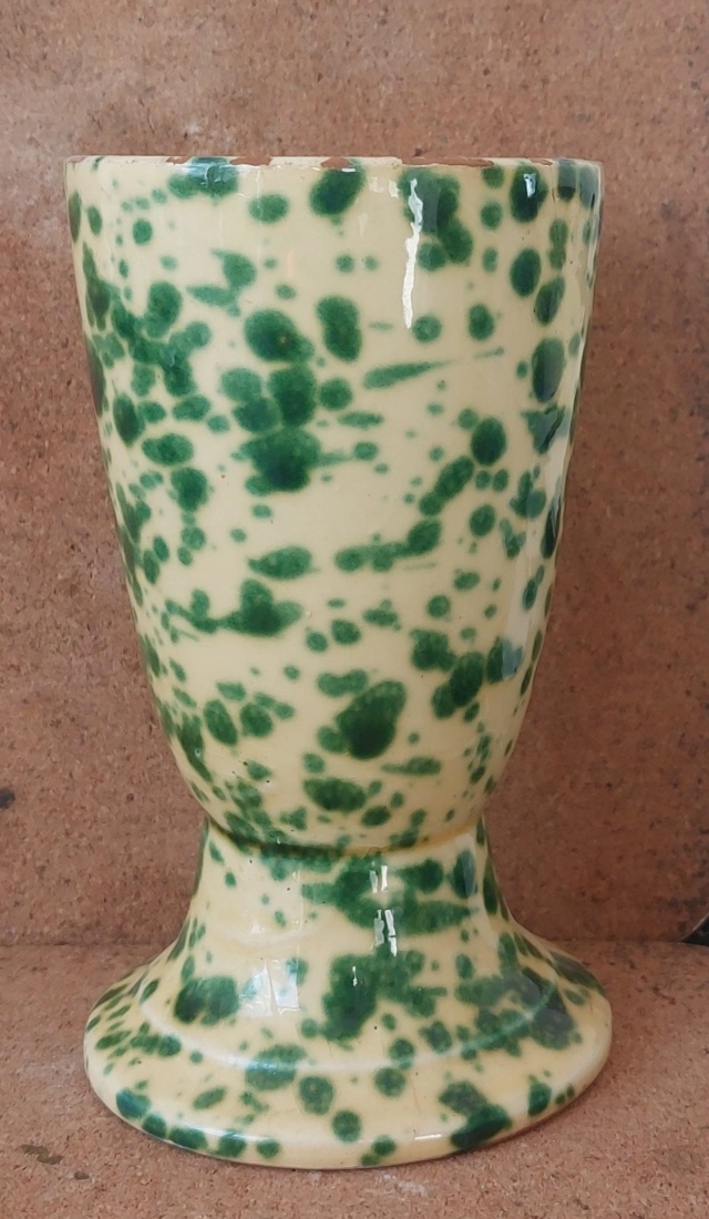 Italian slipware terracotta goblet 20230311