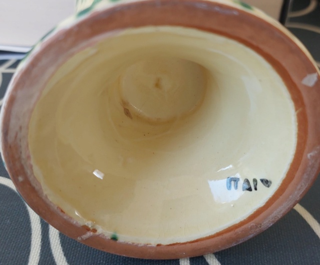Italian slipware terracotta goblet 20230410