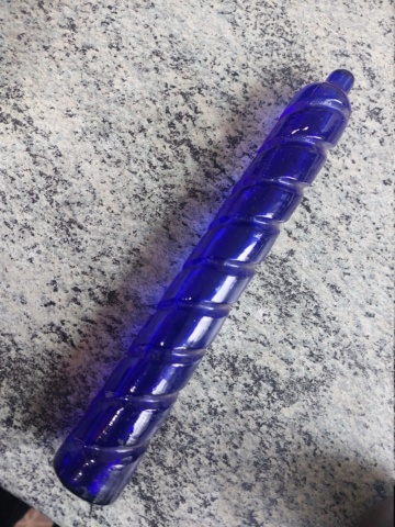 Blue glass Fire grenade or extinguisher. Minimax 20240312