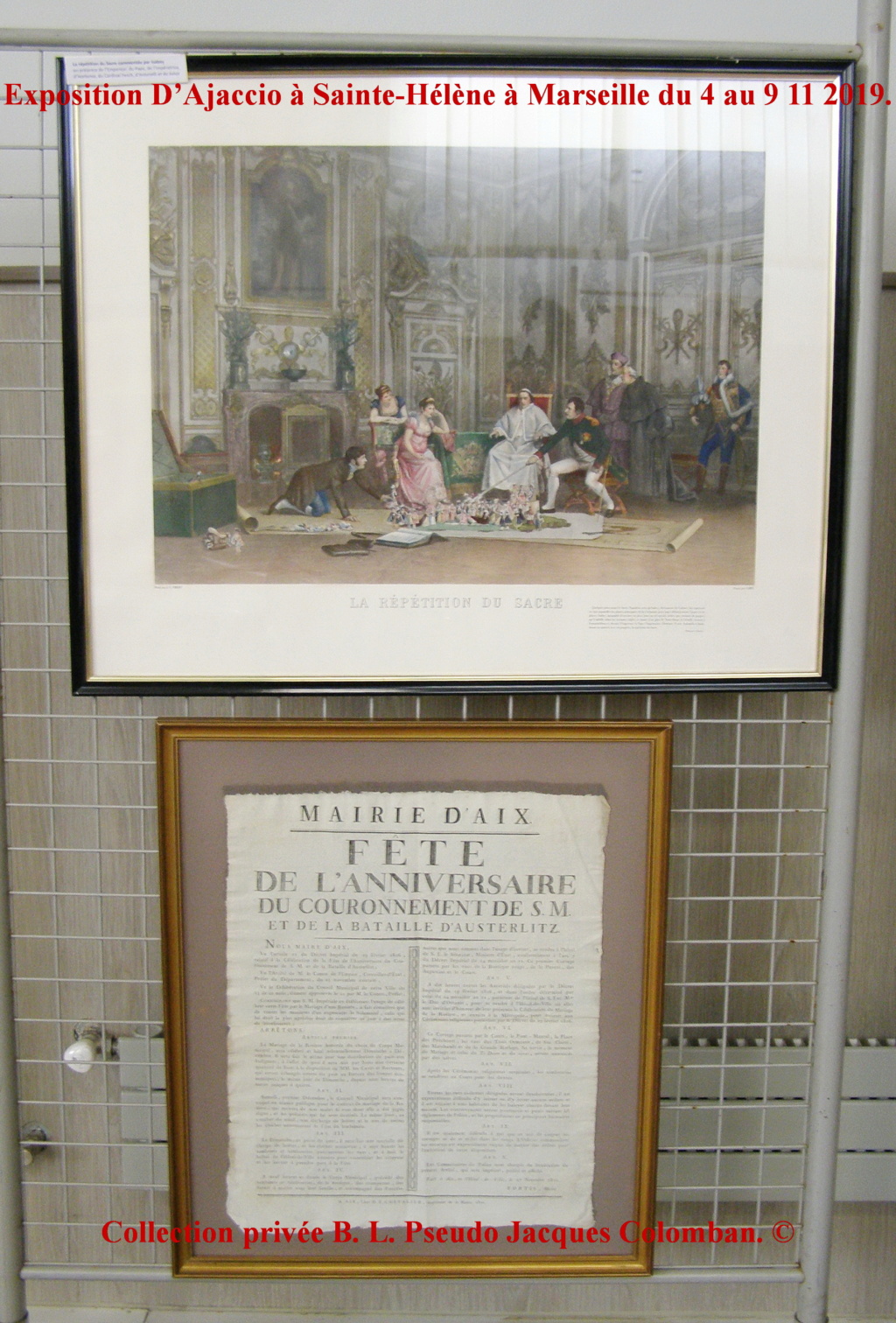 Exposition D’Ajaccio à Sainte-Hélène à Marseille. 1110