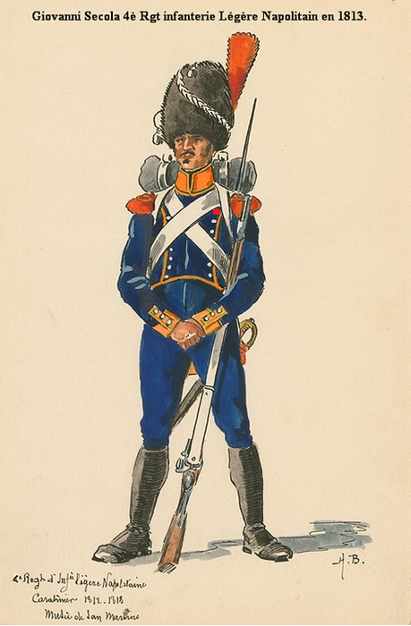 4ème régiment d’infanterie légère Napolitaine. Carabi13