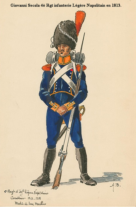 4ème régiment d’infanterie légère Napolitaine. Carabi14