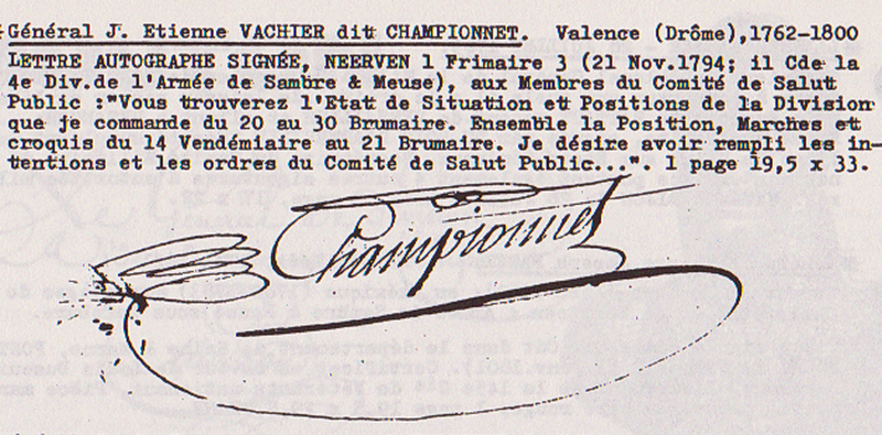 Le général Jean Étienne Vachier dit Championnet, Champi12