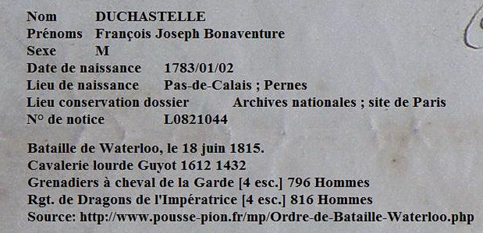 Recherche un Dragon de la Garde Impériale dénommé Duchatel. P2070011