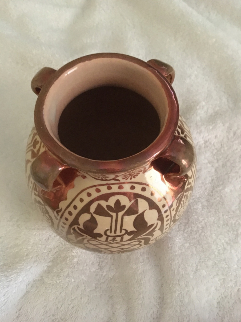 Earthenware pot with lustre decoration - Hispano-Moresque, Spain 8e131910