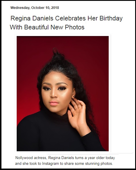 Scammer With Photos Of Actress Regina Daniels 1102