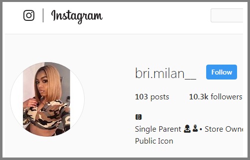 Scammer With Photos Of bri.milan__ on Instagram.com 1h22