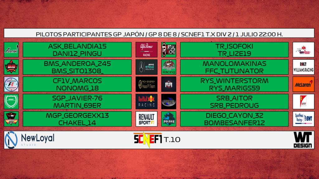 | SCNEF1 | F1 Friends Cup invita a la última Piloto27