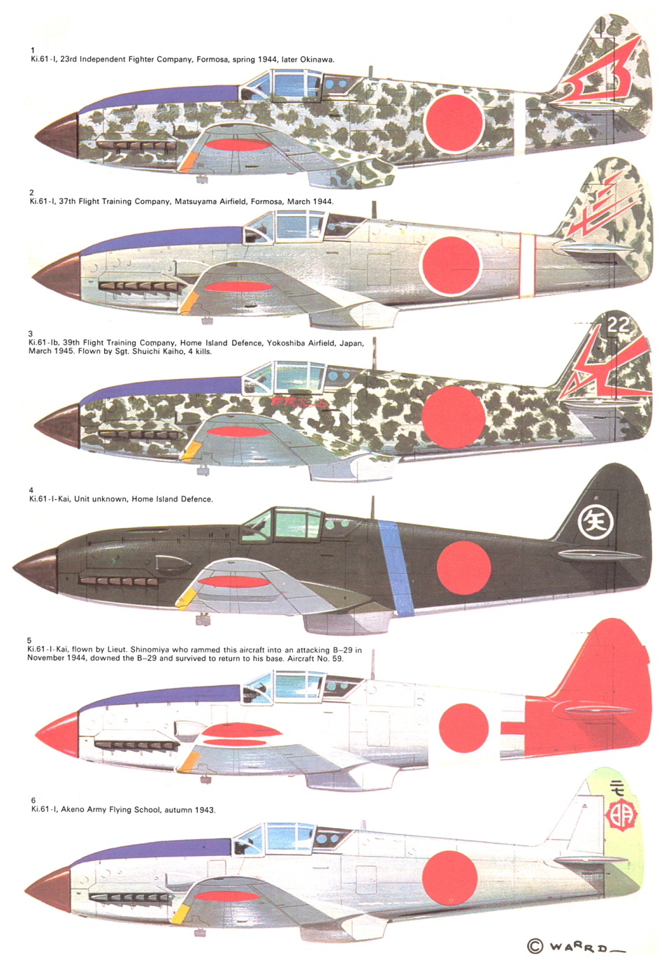 KAWASAKI KI 61 HIEN  (TONY) Ki-61-65